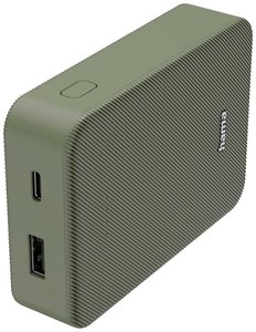Zasilacz „Color 10”, 10000mAh, 2 wyjścia: USB-C, USB-A, zielony Powerbank Hama  10000 mAh Fast Charge LiPo