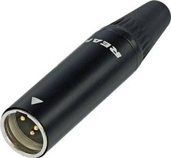 Złącze męskie XLR, miniaturowe RT4MC-B Rean AV RT4MC-B złącze męskie proste Ilość styków: 4 czarny 1 szt.