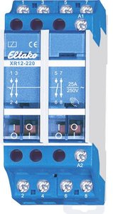 Stycznik instalacyjny 230V. 2 x zestyk zwierny, 2 x zestyk rozwierny 25 A/250 V AC Stycznik instalacyjny Eltako XR12-220-230V 22220930, 230 V, 1 szt.