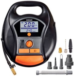 OSRAM OTIR6000 Kompresor TYREinflate 6000 5.5 bar automatyczne wyłączanie, cyfrowy wyświetlacz, z lampą roboczą, z funkcją powerbanku, ładowany 12 lub 230 V, z torbą do przenoszenia
