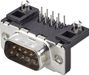 Listwa męska D-Sub FCI D-SUB D09P13A4GV00LF, rzędy: 2, styki: 9, 90 °, 1 szt.