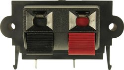 Złącze męskie głośnikowe Cliff FE6935 FE6935, niklowany, złącze żeńskie do wbudowania pionowego, 1 szt.