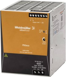 Zasilacz na szynę DIN Weidmüller PRO ECO 480W 24V 20A 1469510000  24 V/DC 20 A 480 W Ilość wyjść:1 x
