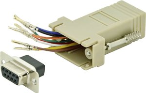 Adapter D-SUB Digitus AK-610516-000-I złącze żeńskie D-SUB 9-pin - złącze żeńskie RJ45