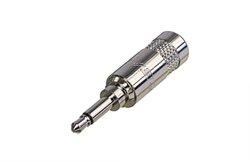 2-biegunowa wtyczka jack 3,5 mm z zaciskanym odciążeniem, obudowa niklowa, styki posrebrzane, z dużym wyjściem na kabel Złącze męskie jack 3,5 mm Rean AV NYS226L NYS226L, złącze męskie, 1 szt.