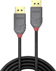 Lindy 1m DisplayPort 1.4 Cable, Anthra Line Kabel DisplayPort LINDY 36481, 8K, 1.00 m