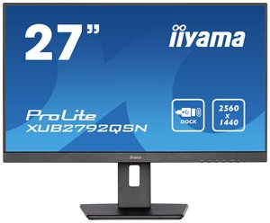 Iiyama PROLITE XUB2792QSN-B5 Monitor  EEK E (A - G) 68.6 cm (27 cal) 2560 x 1440 px 16:9 4 ms HDMI, DisplayPort, USB-C®, USB, RJ45 LCD (IPS)