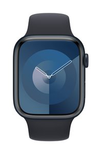 Apple Watch Series 9 GPS 45 mm Aluminiowa obudowa Midnight z paskiem sportowym Midnight – S/M Apple Watch Series 9 GPS 45 mm Obudowa aluminiowa Opaska sportowa Północ S/M