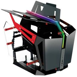 FSP Group POC0000094(Red) Midi Tower Obudowa do komputera  czarny, czerwony z okienkiem, ze zintegrowanym oświetleniem, z filtrem przeciwkurzowym