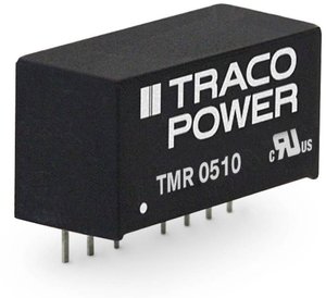 Przetwornica DC/DC TMR, 2 W, SIL TracoPower TMR 0512 In 4.5-9V/DC Out 12V/DC 167mA