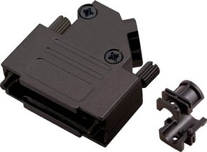 Obudowa złącza D-SUB encitech D45ZK15-BK-K 6560-0116-12, metal, 45 °, 1 szt.