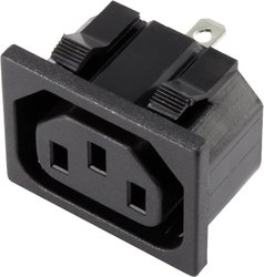 Złącze męskie IEC TRU COMPONENTS 1365769, styki: 3, 250 V, 15 A, 1 szt.