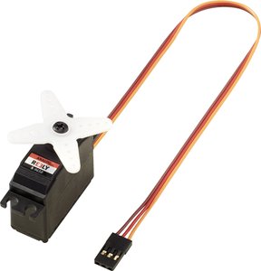 Reely Midi-Servo S-9650 Analog-Servo Materiał przekładni: plastik System złącz: JR Midi-serwo Reely  Materiał napędu: tworzywo sztuczne Rodzaj złącza: JR