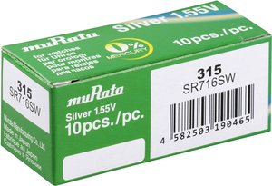 Ogniwo guzikowe Murata SR716SW-PBWW tlenkowo-srebrowe 23 mAh 1.55 V 10 szt.