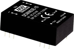 Przetwornice MEANWELL serii DC/DC DCWN03 DIP/DIL24 Obudowa Podwójne wyjście Stosunek napięcia wejściowego: 2:1 Moc: 3W regulowana Moduł przetwornicy DC/DC Mean Well DCWN03B-15 DCWN03B-15, 3 W, 100 mA, 1 szt.