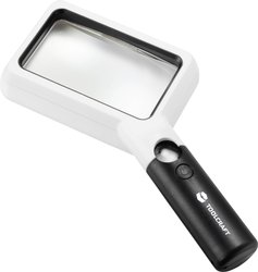 Kwadratowa ręczna lupa LED TOOLCRAFT Lampa ręczna TOOLCRAFT  20 x, 2 x