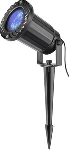 Opad śniegu projektora ogrodowego  Projektor ogrodowy  czarny