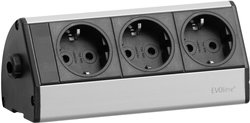 Listwa zasilająca EVOline EVOLINE®DOCK SMALL 3fach 93000393, Złącze bezpieczne, Ilość gniazdek: 3