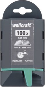 Profesjonalne ostrza trapezowe 0,65x61 mm Wolfcraft 4309000 100 szt.