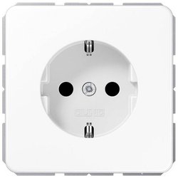 Jung CD1520NWW Gniazdo uziemienia 16 A 250 V, biel alpejska Gniazdo z uziemieniem Jung CD1520NWW śnieżnobiały