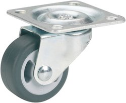 Rolka samonastawcza z kołem miękkim i płytką Kółko skrętne dörner + helmer 790320 1 szt.