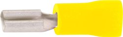 Konektor żeński, częściowa izolacja, tuleja, 2.8x0.5 mm, 0.1-0.5 mm2, żółty