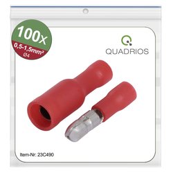 Złącze męskie okrągłe Quadrios 23C490, 0.5 mm² - 1.5 mm², 100 szt.