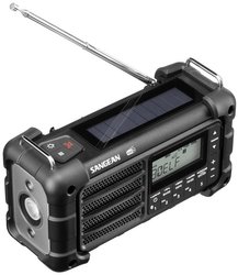 Radio outdoorowe Sangean MMR-99 DAB+, DAB, UKW panel słoneczny, ochrona przeciwbryzgowa, pyłoszczelny czarny