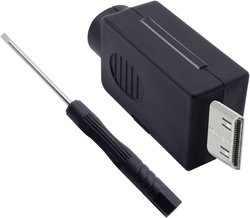 Złącze HDMI Quadrios 2001C218, brąz fosforowy, złącze męskie proste, 1 szt.