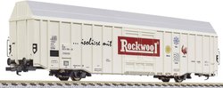 Wagon towarowy Liliput L265802 N Wagon towarowy na otwartej przestrzeni Hbbks „Rockwool” DB