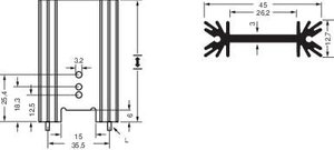 Radiator żeberkowy Fischer Elektronik SK 409 38,1 STS 7 K/W