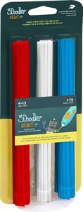 Filament do drukarek 3D PLA 3Doodler 3DS-ECO-MIX1-75, czerwony, biały, niebieski