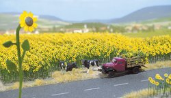 Słoneczniki, Busch 6003, skala H0, żółte, 60 szt.