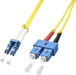 Kabel światłowodowy LINDY LINDY LWL-Duplexkabel  LC/SC OS2 1m 47470, złącze męskie LC, złącze męskie SC, 1.00 m