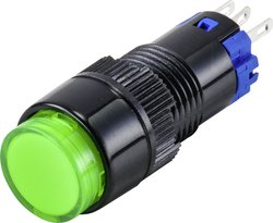 Przełącznik wciskany TRU COMPONENTS LAS2Y-11Z/G TC-9428052, 12 mm, 250 V, 3 A, 1 szt.
