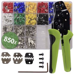 Zaciskarka Q-1601-01 z zestawem nasadek i złączem zaciskowym 850 Zaciskarka zestaw Quadrios 22T014 22T014, 0.25 do 6 mm²