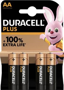 Baterie AA Duracell Plus-AA K4 Plus-AA K4, 1.5 V, alkaliczno-manganowe, 4 szt.