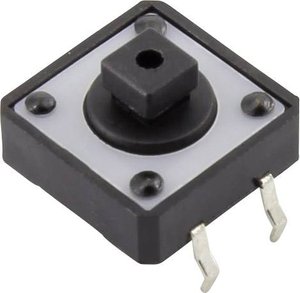 Przycisk TRU COMPONENTS YST-1103T 1386939, 12 V/DC, 0.05 A, 1 szt.