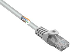 Kabel LAN Renkforce RF-5047502, 1 szt., RJ45, CAT 5e, U/UTP, 5.00 m, szary