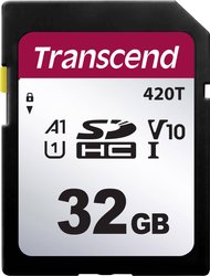 Karta pamięci SD Transcend TS32GSDC420T, 32 GB, v30 Video Speed Class, 100 MB/s / 85 MB/s