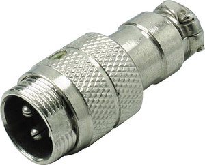 Złącze męskie DIN miniaturowe  Kash 55071, CuZn (mosiądz), złącze męskie proste, 1 szt.