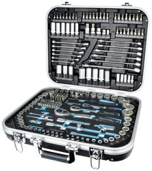 QUANTOOL - zestaw kluczy nasadowych, 226 szt., 1/4&quot,+3/8&quot,+1/2&quot, Klucze nasadowe zestaw Brüder Mannesmann QUANTOOL Q25000 1/4'', 1/2'', 3/8''