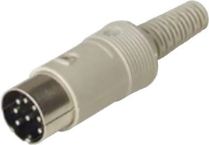 Złącze męskie okrągłe DIN MAS 80 S Hirschmann 930 298-517-1 złącze męskie proste Ilość styków: 8  szary 1 szt.