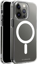 Vivanco Mag Steady Futerał backcase Apple iPhone 13 Pro Max przeźroczysty Ładowarka indukcyjna, Odporny na wstrząsy