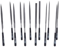 Zestaw pilników igłowych z plastikowym uchwytem, 12 szt.  KS Tools 140.3050 140.3050  1 szt.