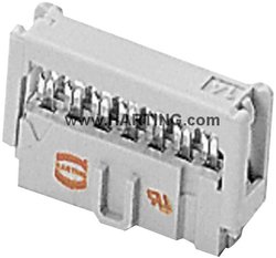 Harting 09 18 506 7803.80 Złącze żeńskie Siatka: 2.54 mm Ilośc pinów: 6 Ilość rzędów: 2 1 szt.