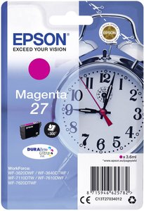 Epson atrament T2703, 27 tusz oryginalny Magenta C13T27034012