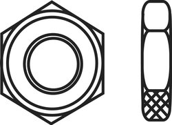 Nakrętka szesciokątna Toolcraft, M5, DIN 439, ISO 4035, 100 szt.