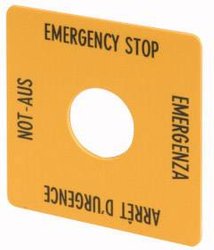 Tabliczka opisowa Eaton M22-XYK1 (S x W) 50 mm x 50 mm NOT-AUS (de, en, fr, it) 1 szt.
