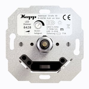 Regulator natężenia oświetlenia Płytka przycisku Kopp HK05, HK 07 842800008, aluminiowy